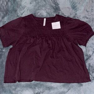American Eagle Outfitters Deep Purple Blouse